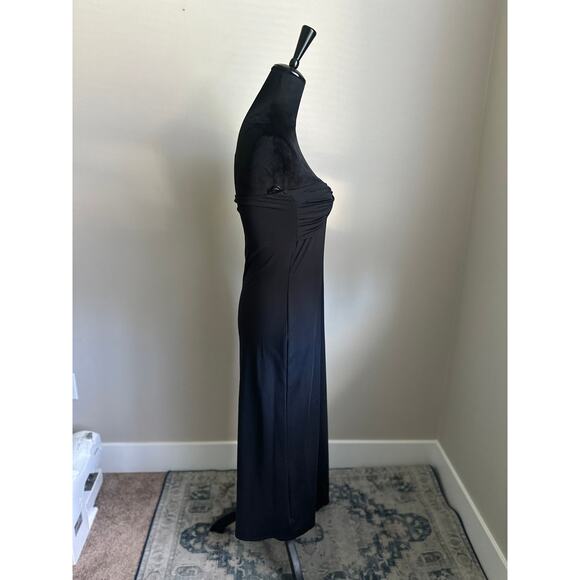 NWT HOUSE OF HARLOW 1960 Strapless Twist Front Jersey Black Midi Dress Size M - Picture 5 of 9